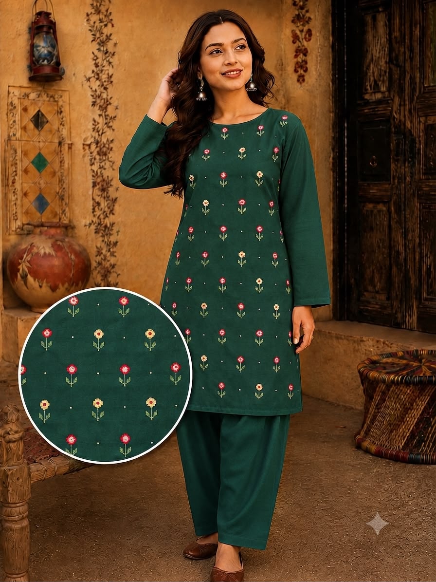 *Bareeze &nbsp;EMBROIDERED khaddar 2 PIECE*Bareeze Khaddar