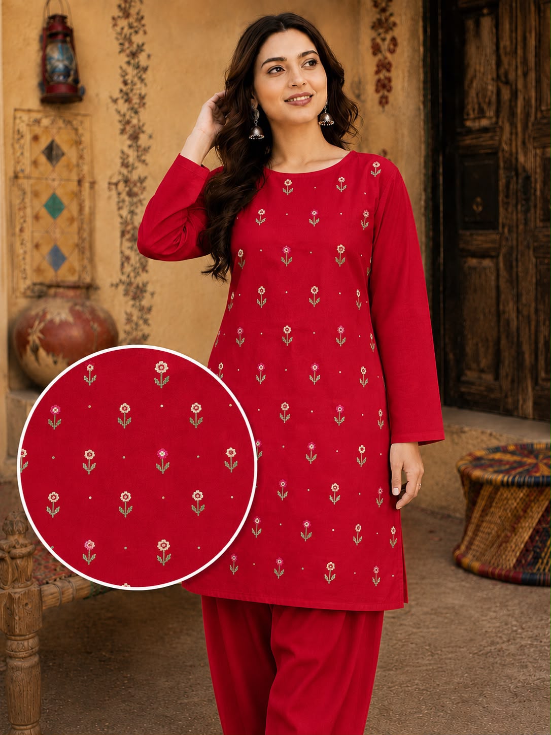 *Bareeze &nbsp;EMBROIDERED khaddar 2 PIECE*Bareeze Khaddar
