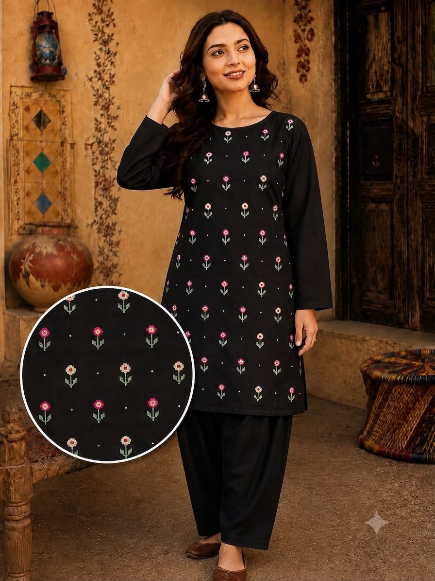 *Bareeze &nbsp;EMBROIDERED khaddar 2 PIECE*Bareeze Khaddar