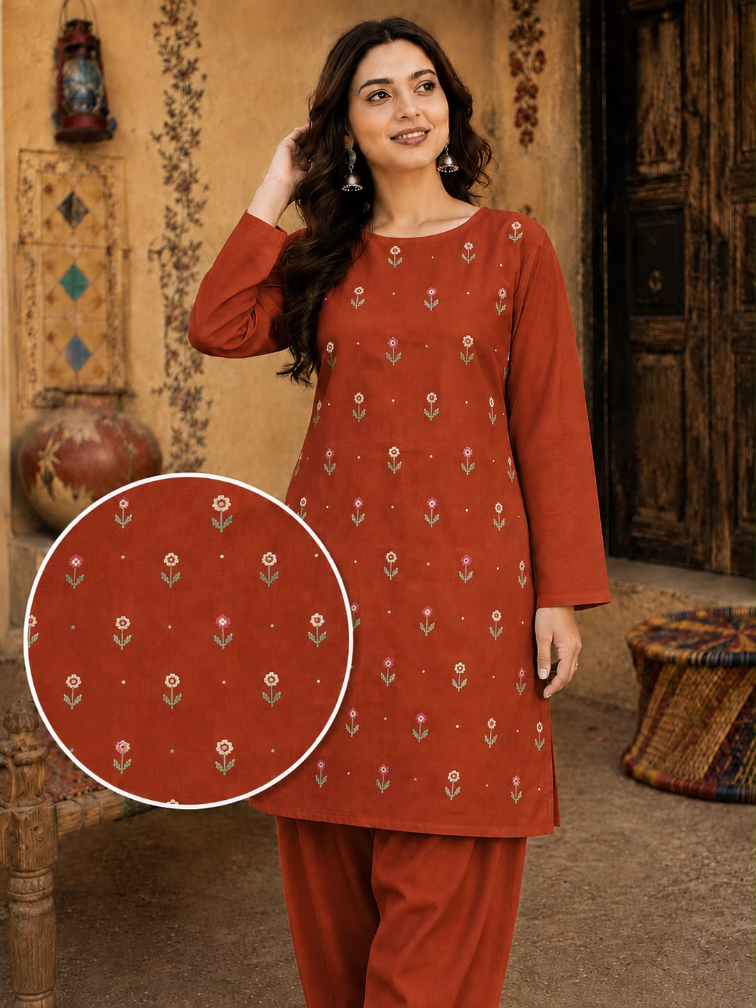 *Bareeze &nbsp;EMBROIDERED khaddar 2 PIECE*Bareeze Khaddar