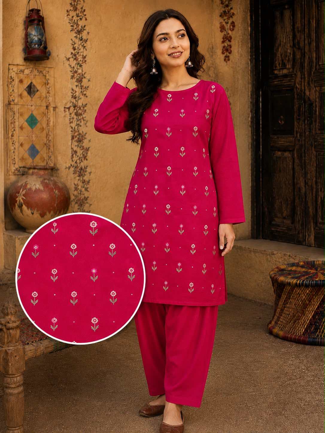 *Bareeze &nbsp;EMBROIDERED khaddar 2 PIECE*Bareeze Khaddar